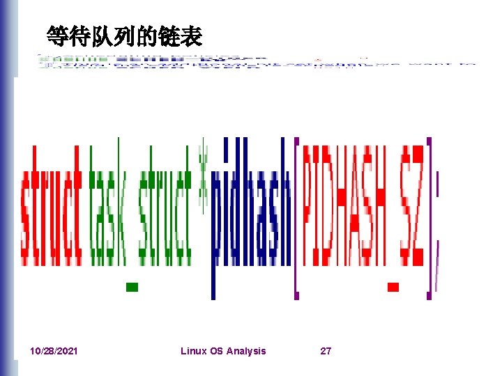 等待队列的链表 10/28/2021 Linux OS Analysis 27 