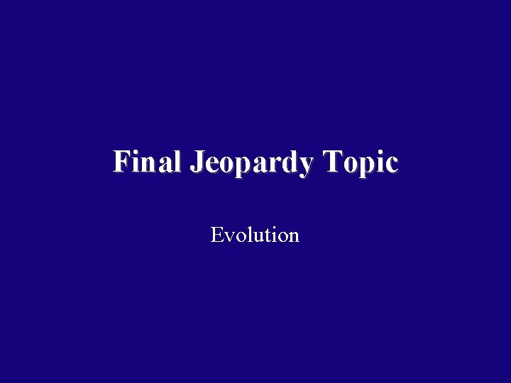 Final Jeopardy Topic Evolution 