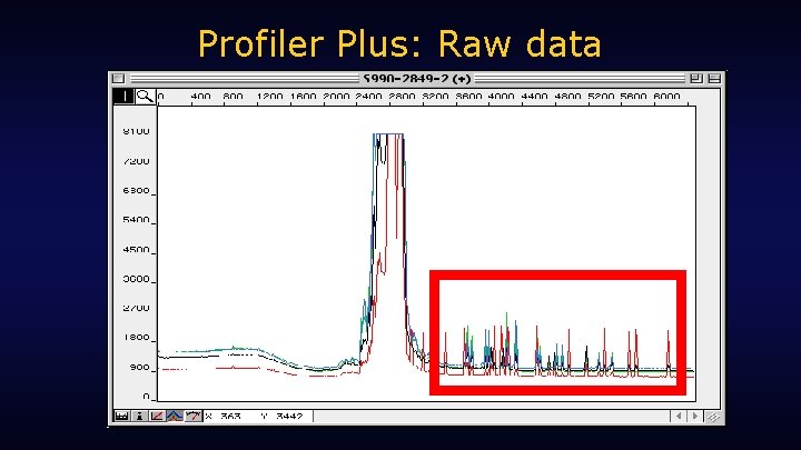 Profiler Plus: Raw data 