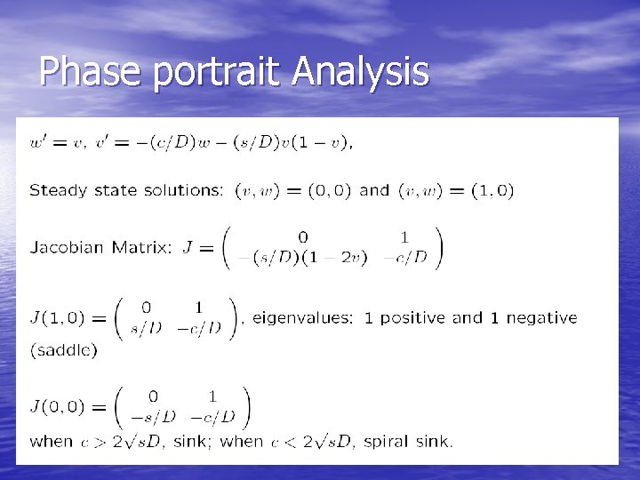 Phase portrait Analysis 