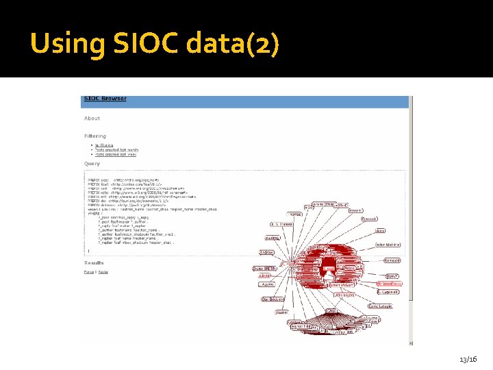 Using SIOC data(2) 13/16 