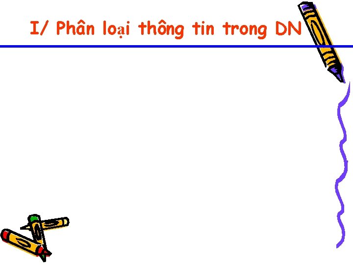 I/ Phân loại thông tin trong DN 