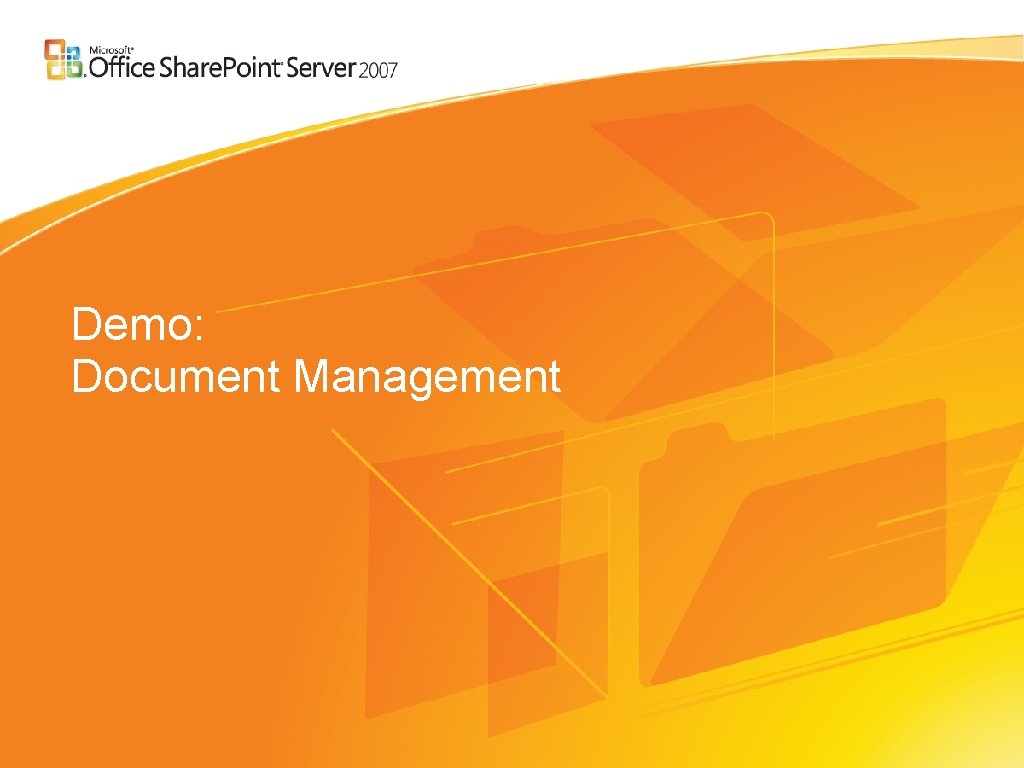 Demo: Document Management 