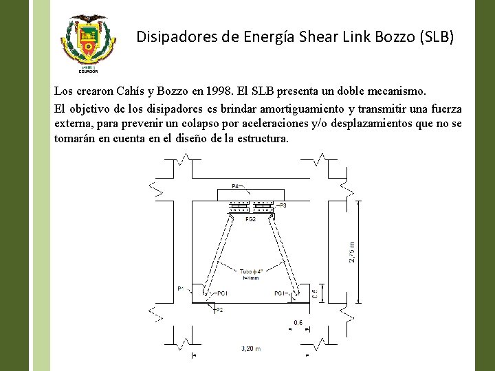 Disipadores de Energía Shear Link Bozzo (SLB) Los crearon Cahís y Bozzo en 1998.