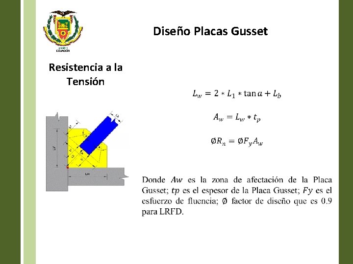 Diseño Placas Gusset Resistencia a la Tensión • 