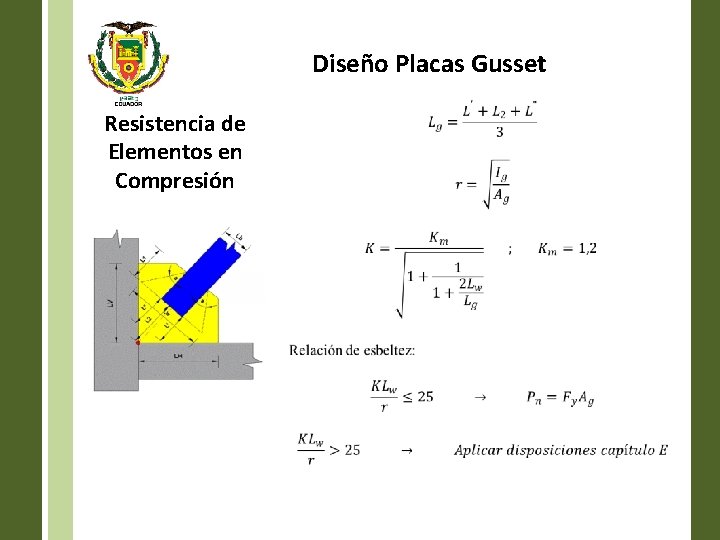 Diseño Placas Gusset Resistencia de Elementos en Compresión • 