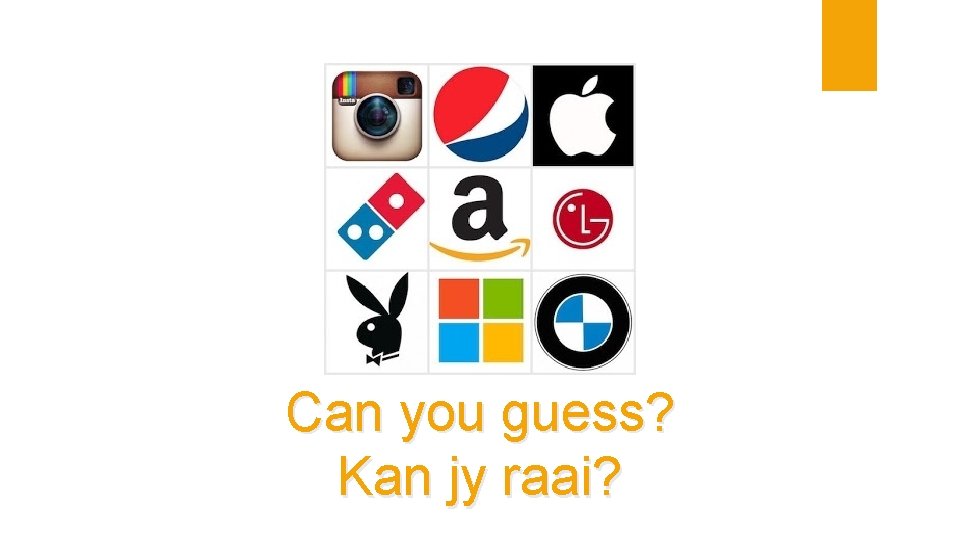 Can you guess? Kan jy raai? 