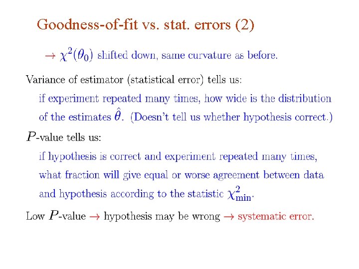 Goodness-of-fit vs. stat. errors (2) G. Cowan Terascale School of Statistics, DESY, 6 -7