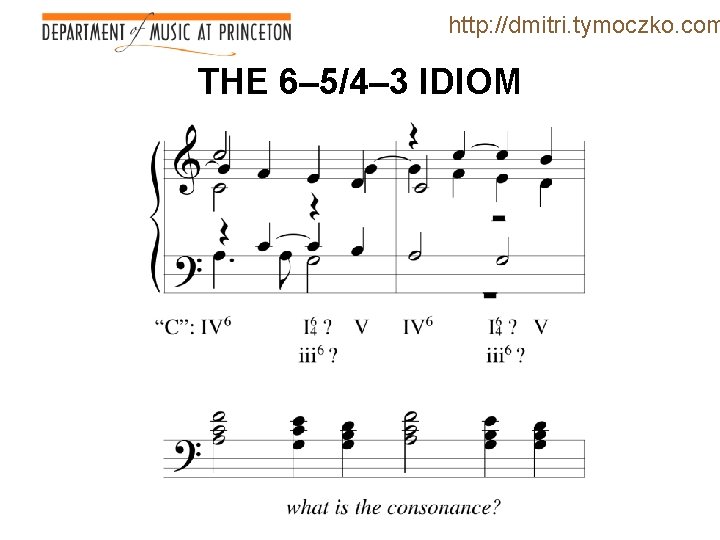 http: //dmitri. tymoczko. com THE 6– 5/4– 3 IDIOM 