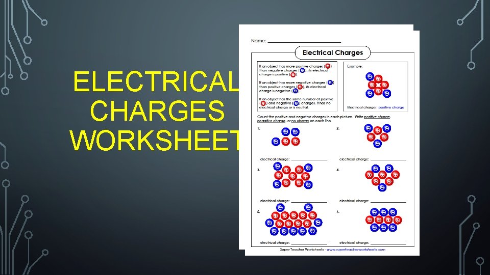 ELECTRICAL CHARGES WORKSHEET 