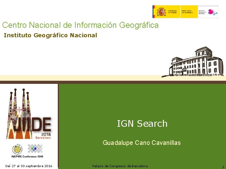 Centro Nacional de Información Geográfica Instituto Geográfico Nacional IGN Search Guadalupe Cano Cavanillas Del