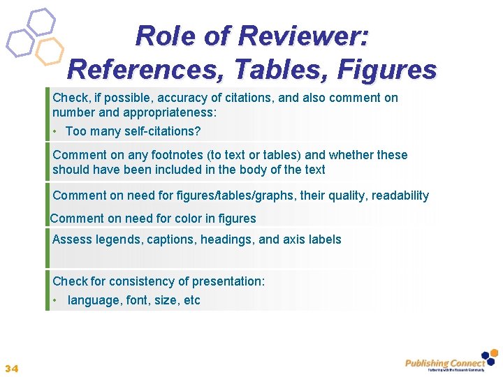 Role of Reviewer: References, Tables, Figures Check, if possible, accuracy of citations, and also