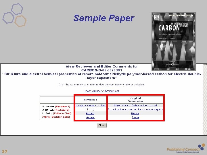 Sample Paper S. Jacobs (Reviewer 1) J. Ritman (Reviewer 2) L. Smith (Editor in