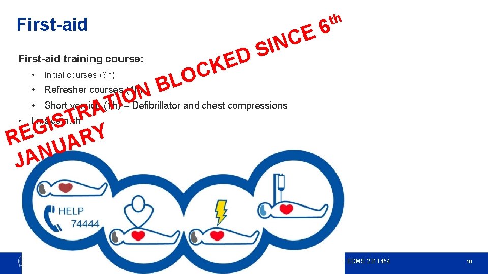 th First-aid • Initial courses (8 h) I S D E K C First-aid th First-aid • Initial courses (8 h) I S D E K C First-aid