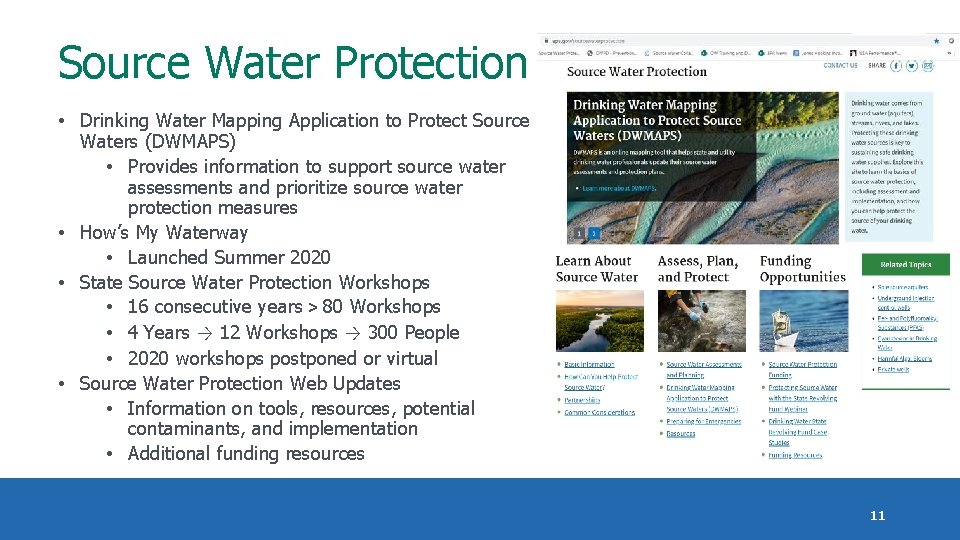 Source Water Protection • Drinking Water Mapping Application to Protect Source Waters (DWMAPS) •