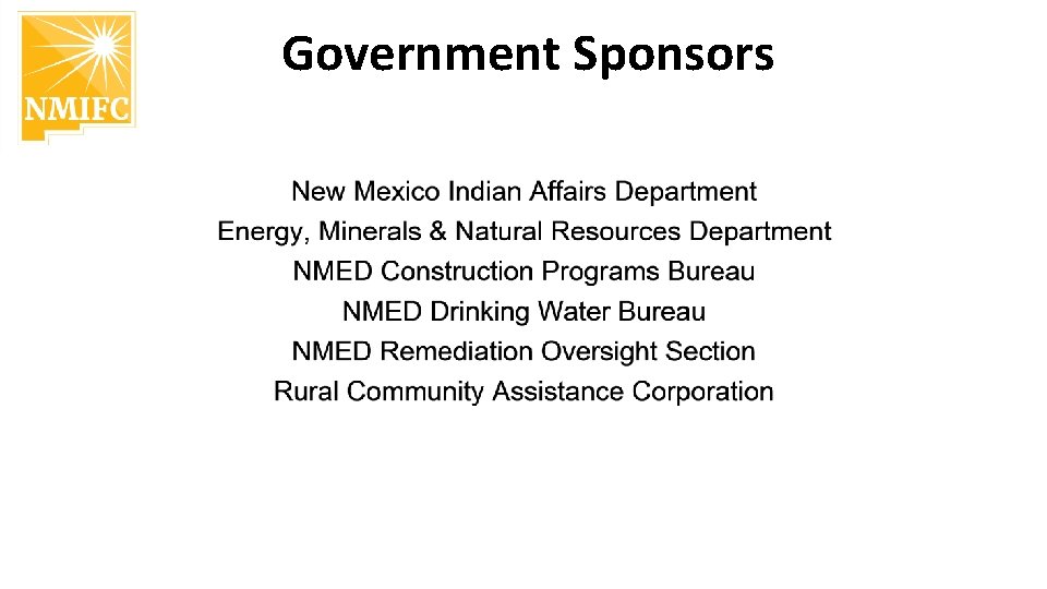 Government Sponsors 