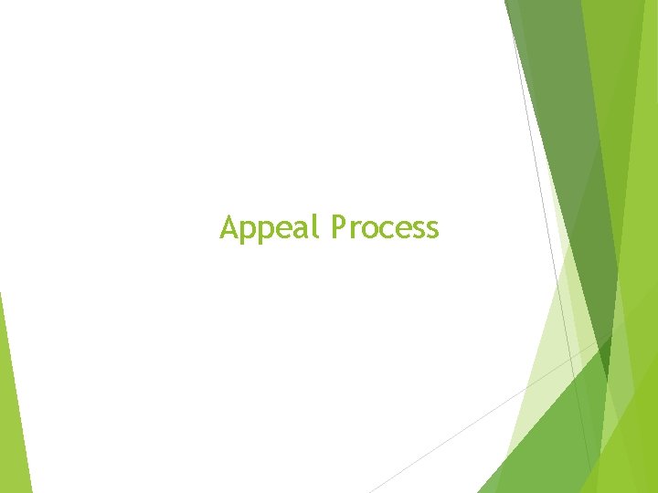 Appeal Process 