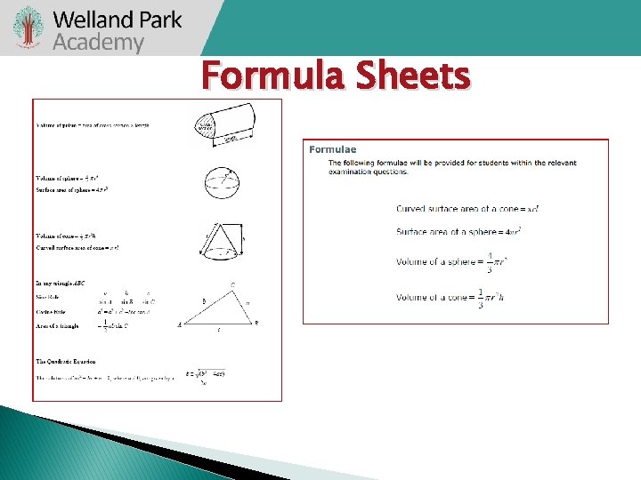 Formula Sheets 