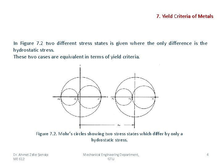 7. Yield Criteria of Metals In Figure 7. 2 two different stress states is