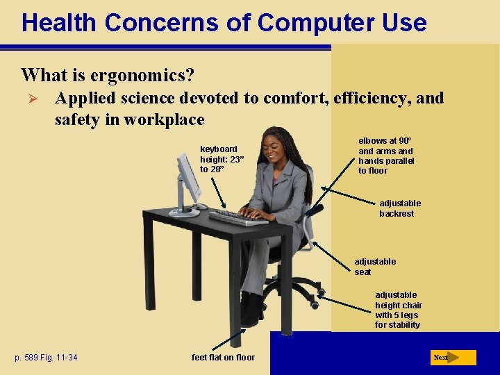 Health Concerns of Computer Use What is ergonomics? Ø Applied science devoted to comfort,