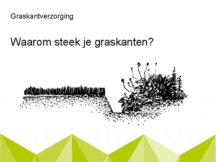 Graskantverzorging Waarom steek je graskanten? 