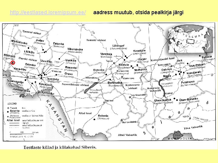 http: //eestlased. loremipsum. ee/ aadress muutub, otsida pealkirja järgi 