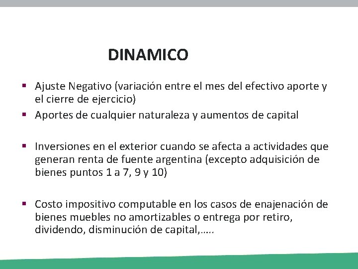 DINAMICO § Ajuste Negativo (variación entre el mes del efectivo aporte y el cierre
