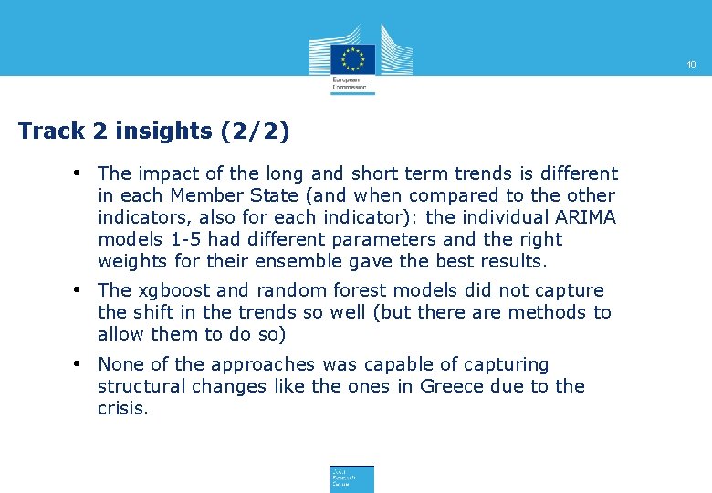 10 Track 2 insights (2/2) • The impact of the long and short term