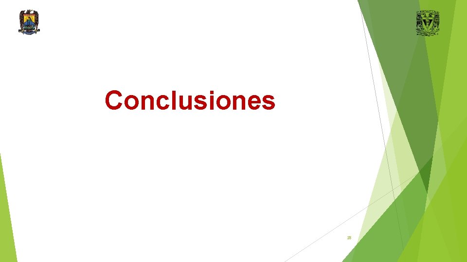 Conclusiones 28 