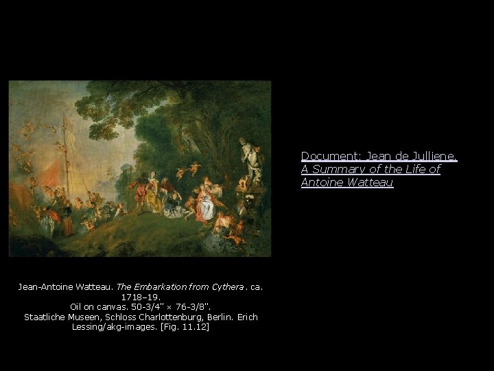 Document: Jean de Julliene, A Summary of the Life of Antoine Watteau Jean-Antoine Watteau.