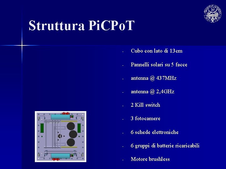 Struttura Pi. CPo. T - Cubo con lato di 13 cm - Pannelli solari