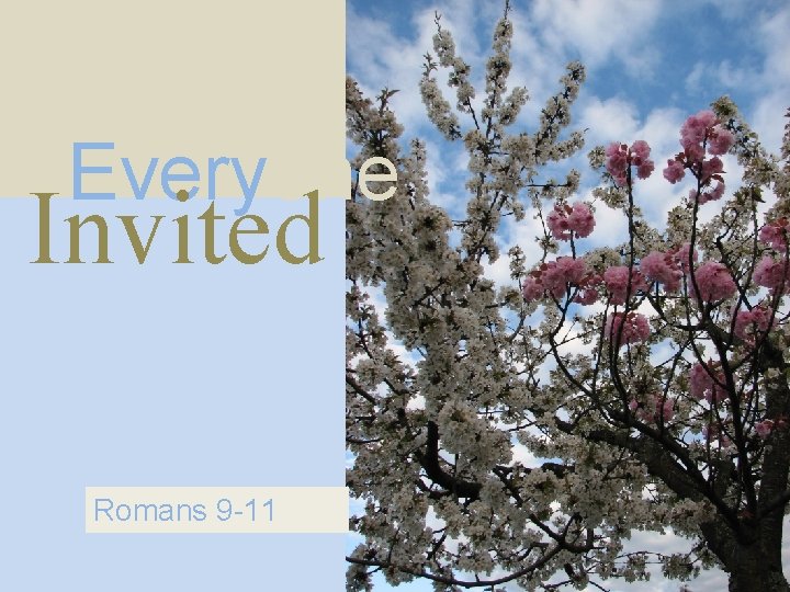 Everyone Invited Romans 9 -11 