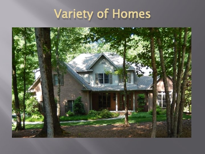 Variety of Homes 