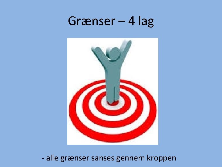 Grænser – 4 lag - alle grænser sanses gennem kroppen 