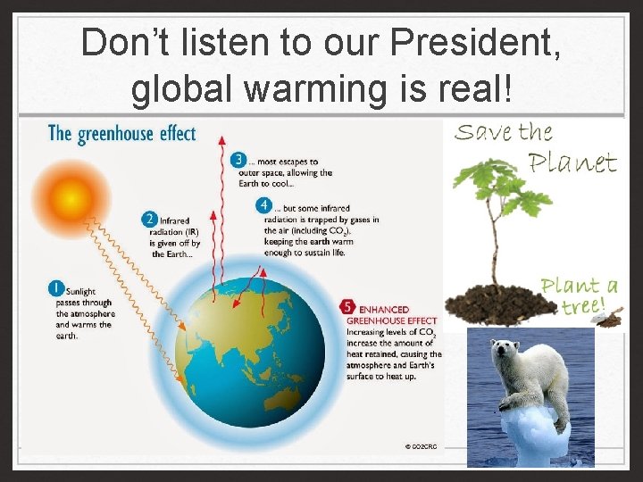 Don’t listen to our President, global warming is real! 