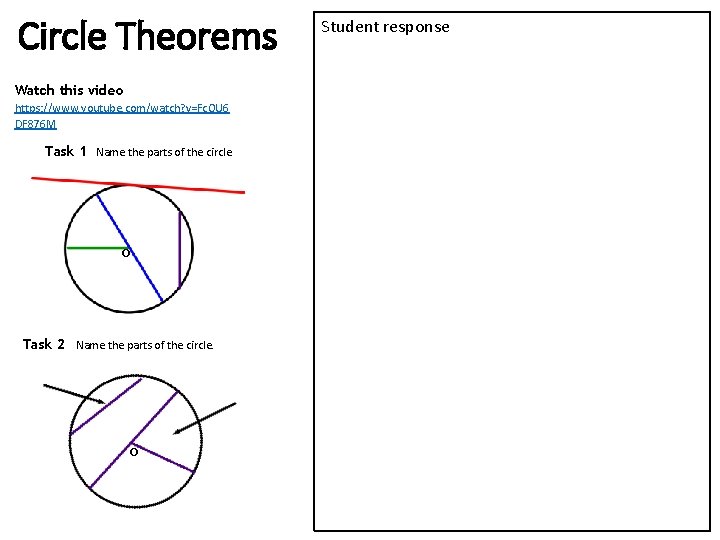 Circle Theorems Watch this video https: //www. youtube. com/watch? v=Fc. OU 6 DF 876