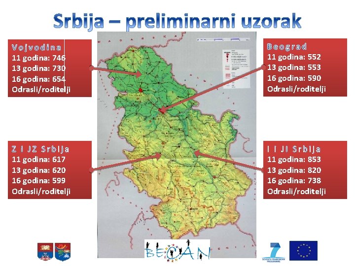 11 godina: 746 13 godina: 730 16 godina: 654 Odrasli/roditelji 11 godina: 552 13