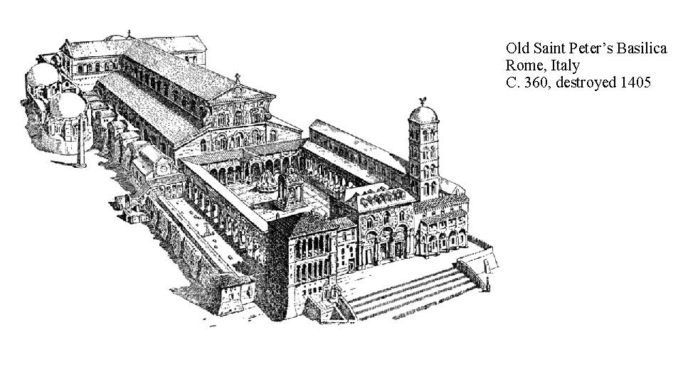 Old Saint Peter’s Basilica Rome, Italy C. 360, destroyed 1405 