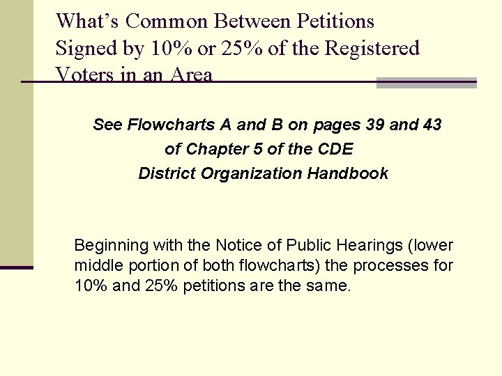 What’s Common Between Petitions Signed by 10% or 25% of the Registered Voters in