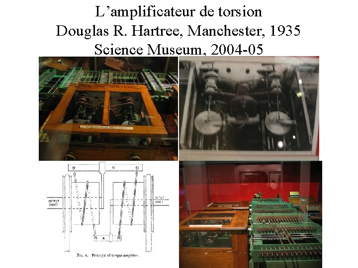 L’amplificateur de torsion Douglas R. Hartree, Manchester, 1935 Science Museum, 2004 -05 