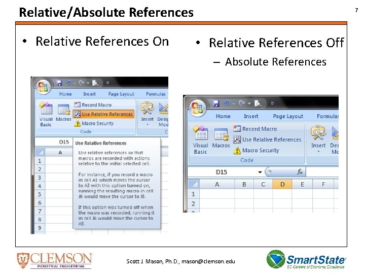 Relative Reference Definition Computer Example IE 8580 Module 4 DIY Monte Carlo Simulation