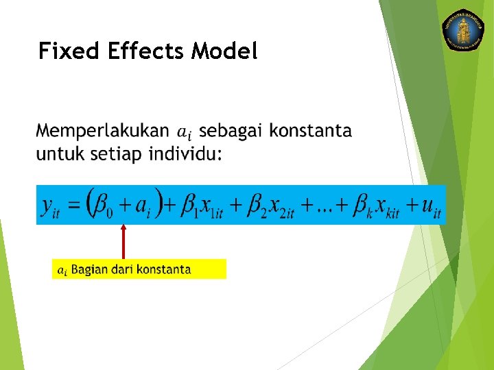 Fixed Effects Model 