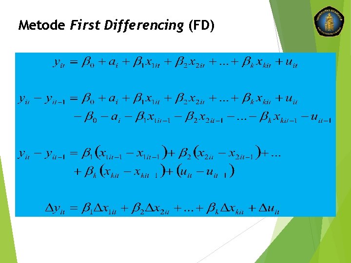Metode First Differencing (FD) 
