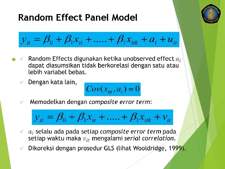 Random Effect Panel Model 