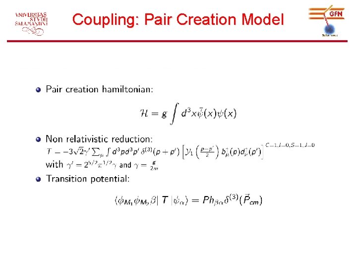 Coupling: Pair Creation Model 