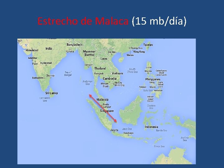 Estrecho de Malaca (15 mb/día) 