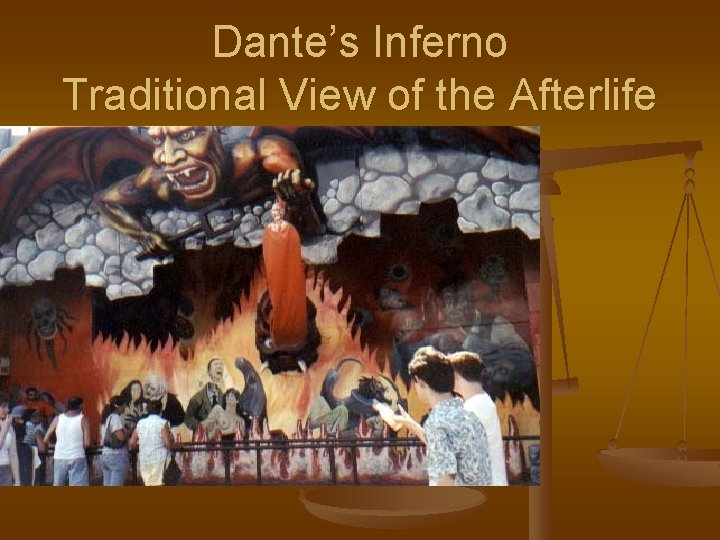 Dante’s Inferno Traditional View of the Afterlife 