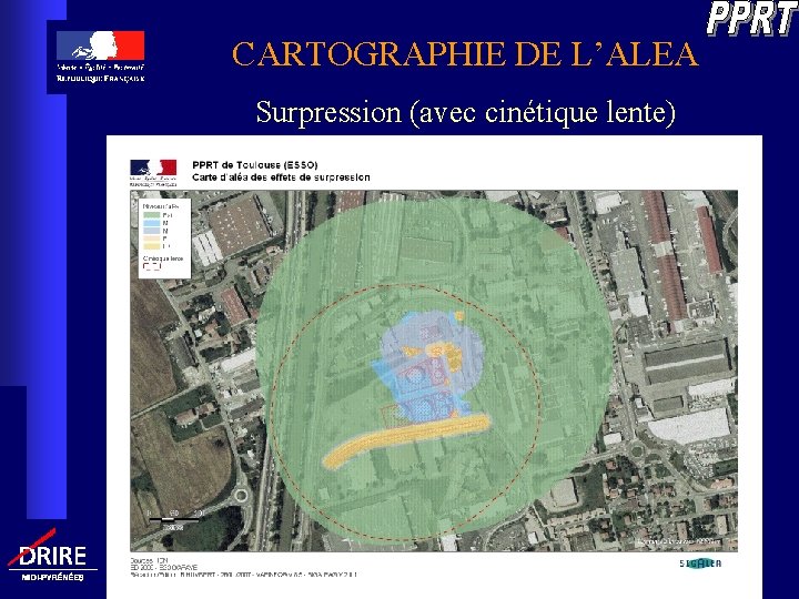 CARTOGRAPHIE DE L’ALEA Surpression (avec cinétique lente) 