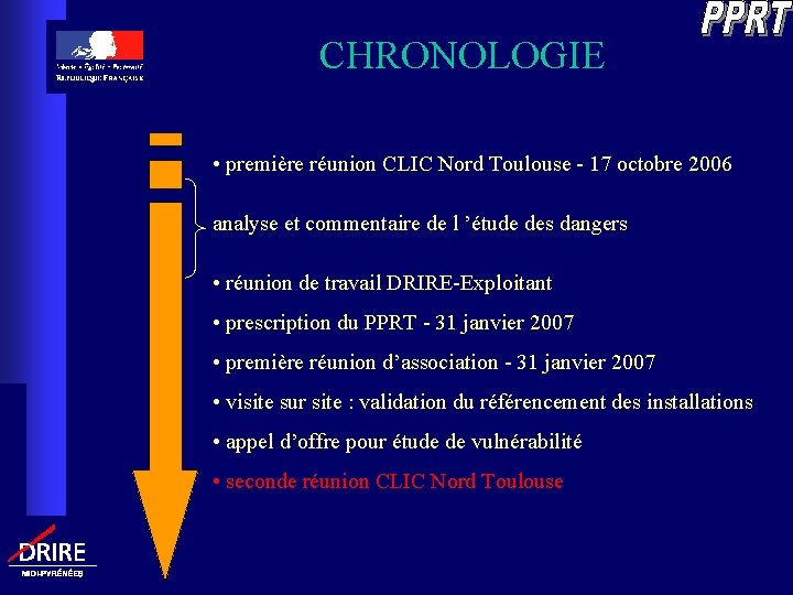 CHRONOLOGIE • première réunion CLIC Nord Toulouse - 17 octobre 2006 analyse et commentaire