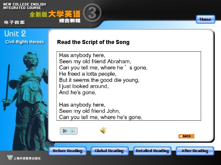 Before Reading 1 English Song Abraham Martin John